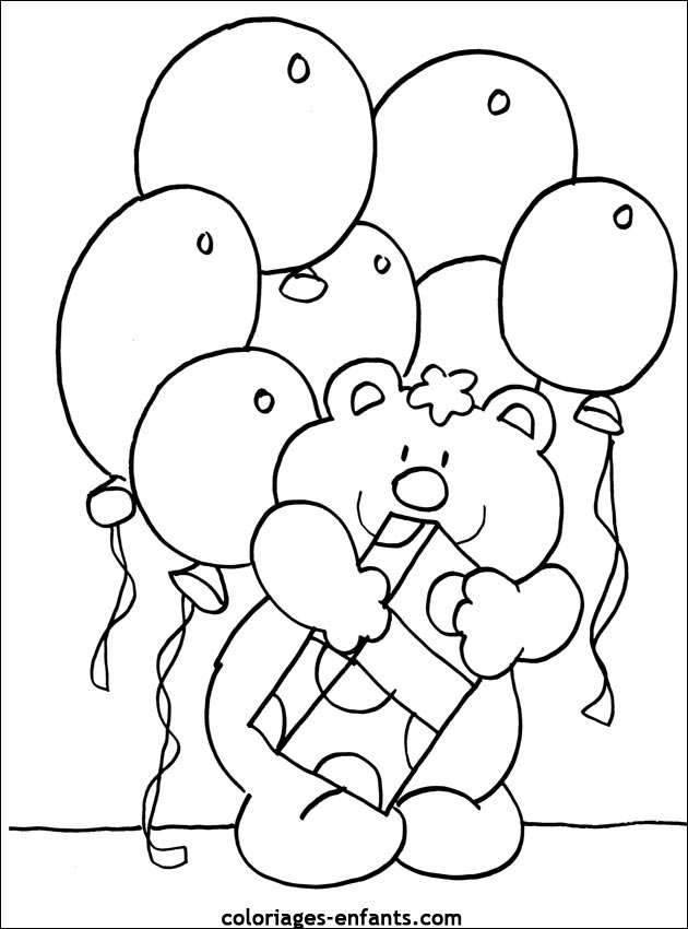 coloriage anniversaire 10 ans