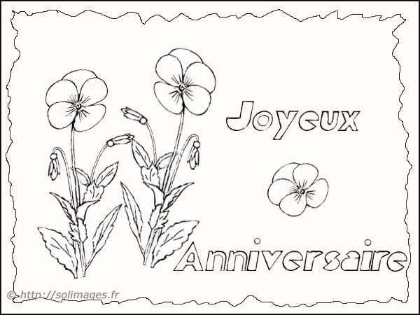 Carte Joyeux Anniversaire A Colorier Wizzyloremaria Official