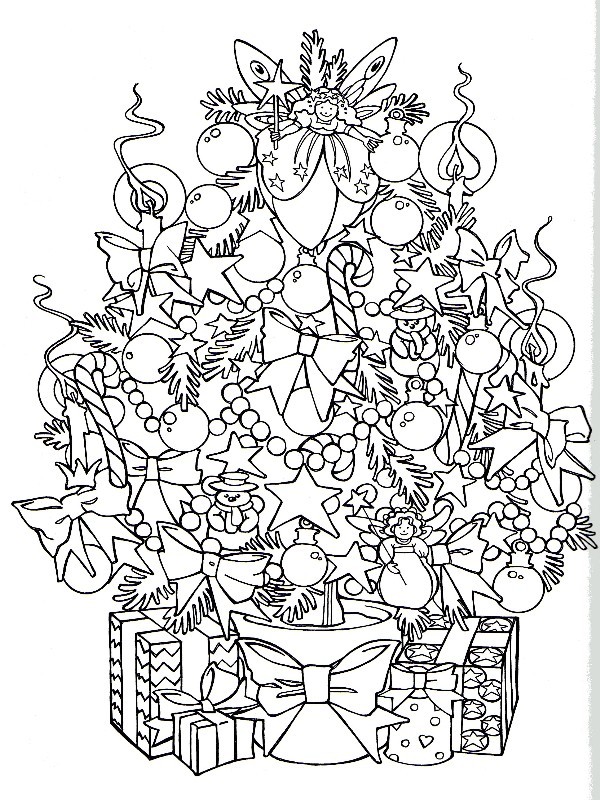 coloriage adulte de noel a imprimer