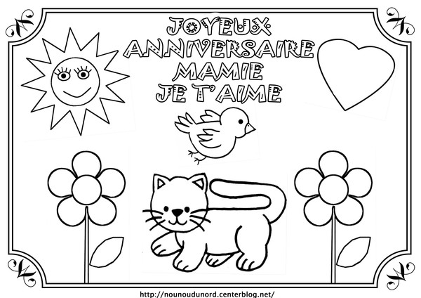 Coloriage Anniversaire Maman