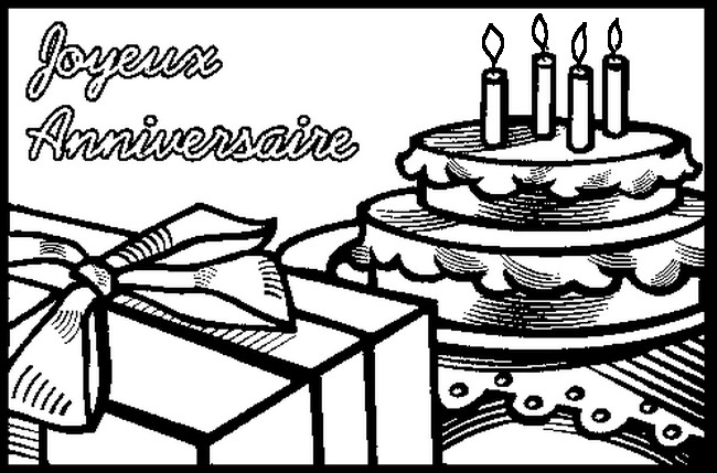 coloriage à dessiner anniversaire 16 ans