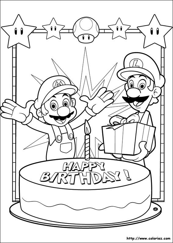 coloriage anniversaire meme