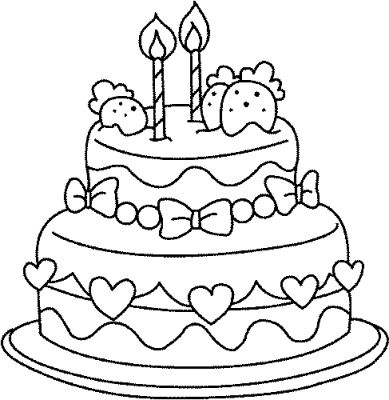 dessin a imprimer gateau anniversaire - Coloriage Gâteau Anniversaire a Imprimer Gratuit