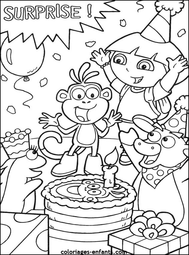 coloriage anniversaire 5 ans