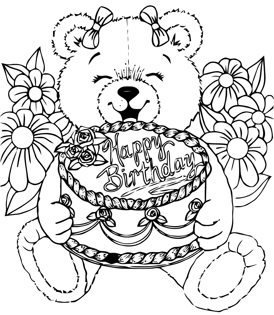 dessin d anniversaire ƒ imprimer pour adulte coloriage