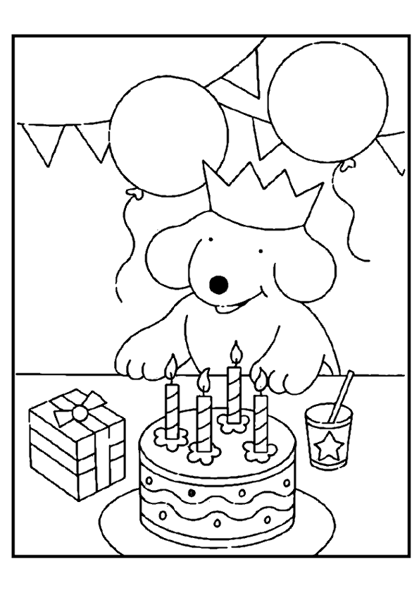 coloriage à dessiner gateau anniversaire 60 ans