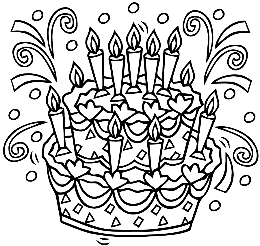 coloriage à dessiner anniversaire 90 ans