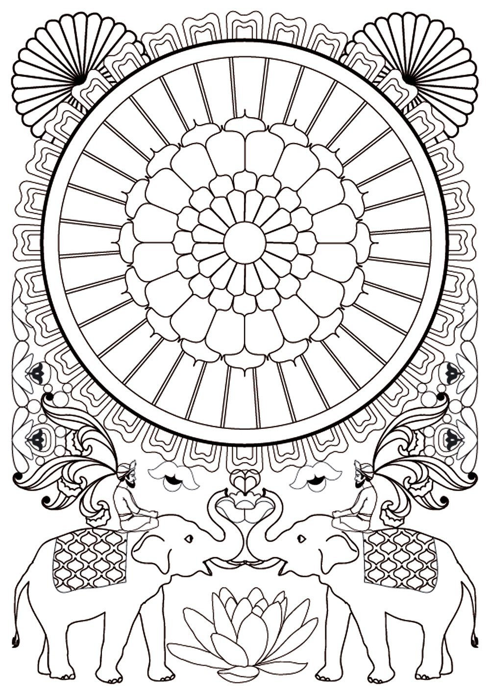 zen elephant coloring pages - photo #46