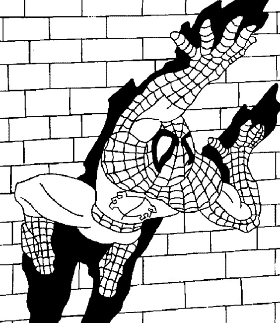 coloriage araignee spiderman