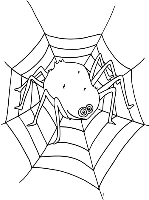 dessin à colorier araignée en ligne