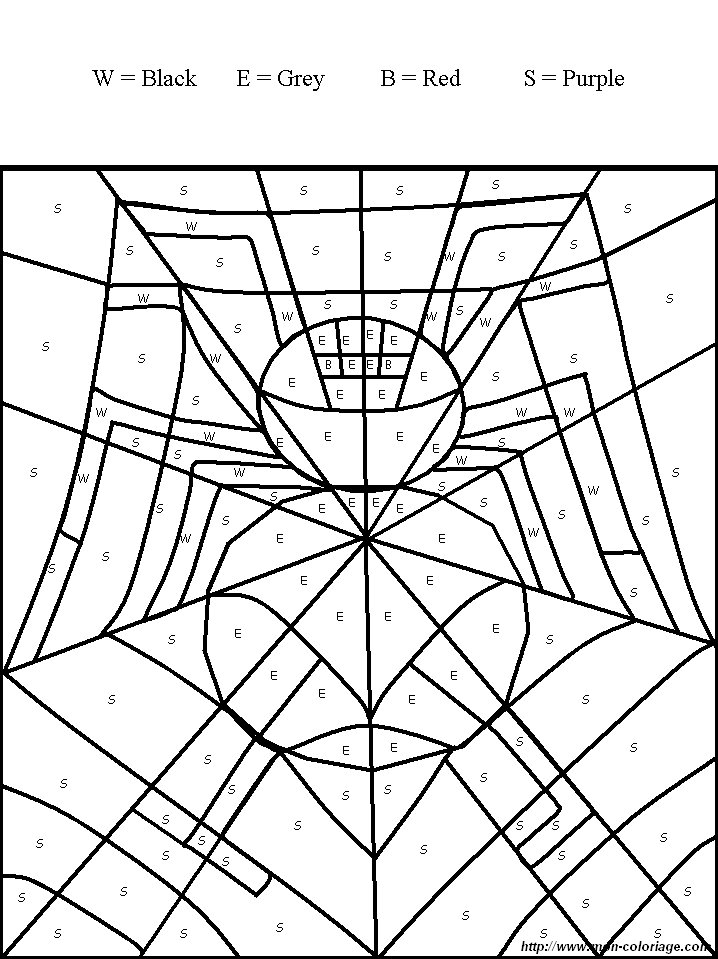 coloriage à dessiner l'araignée
