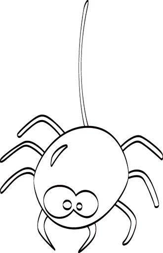 dessin à colorier toile araignée halloween