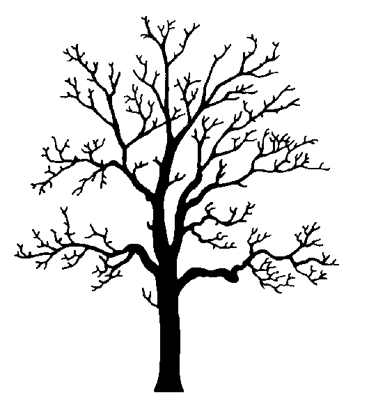 clipart trees black and white free - photo #18
