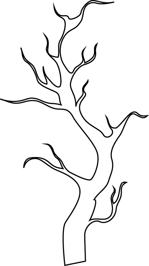 coloriage arbre branche