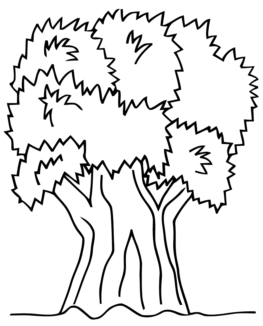 coloriage arbre pommier
