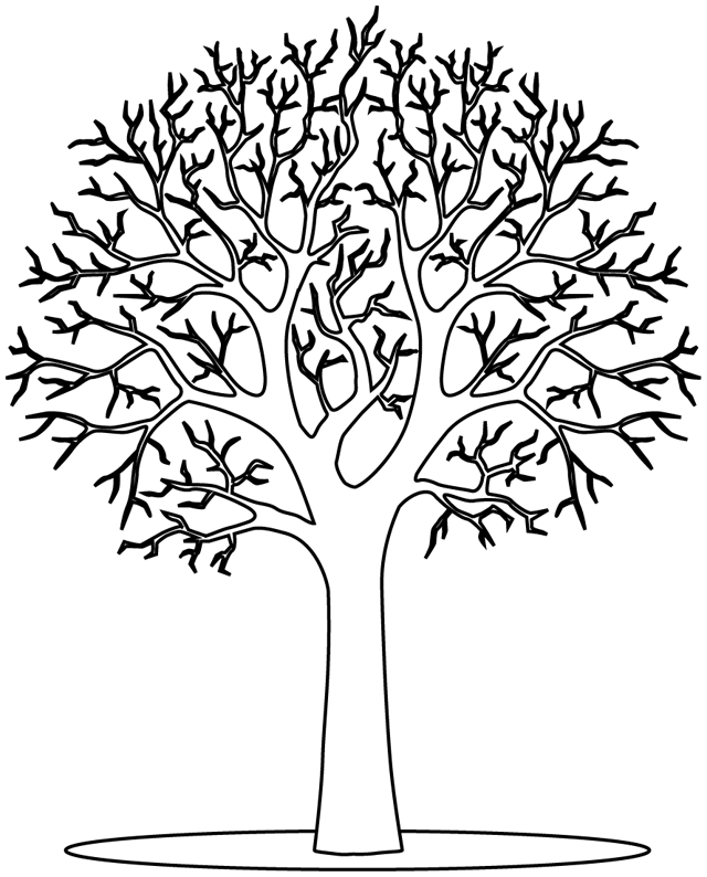 coloriage arbre fleuri