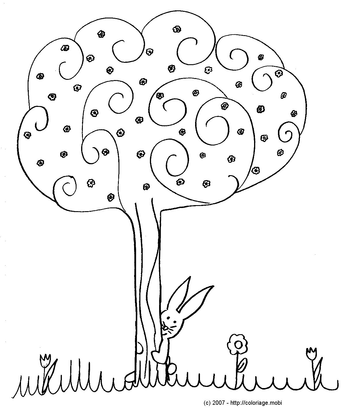 coloriage arbre coeur