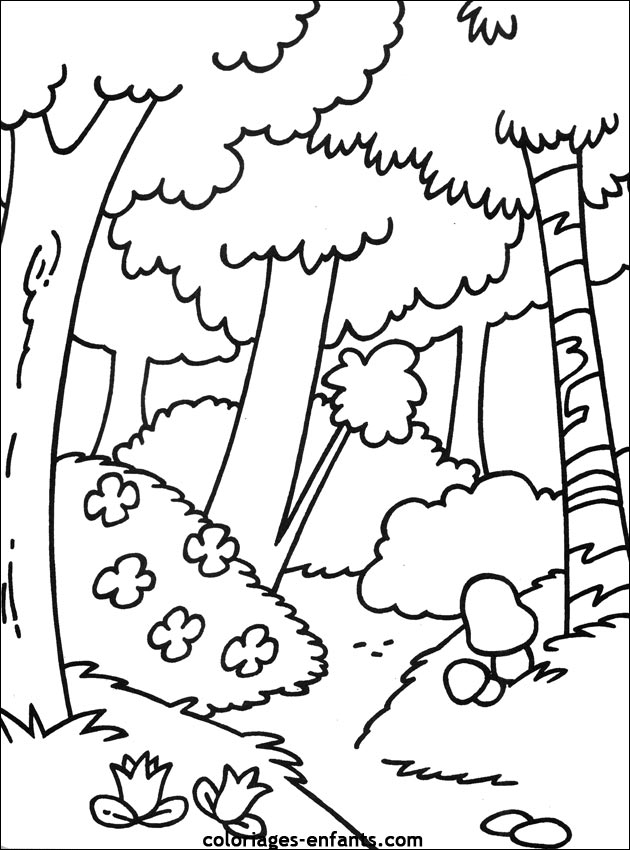 coloriage arbre stylisé