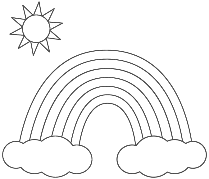 coloriage arc en ciel des couleurs