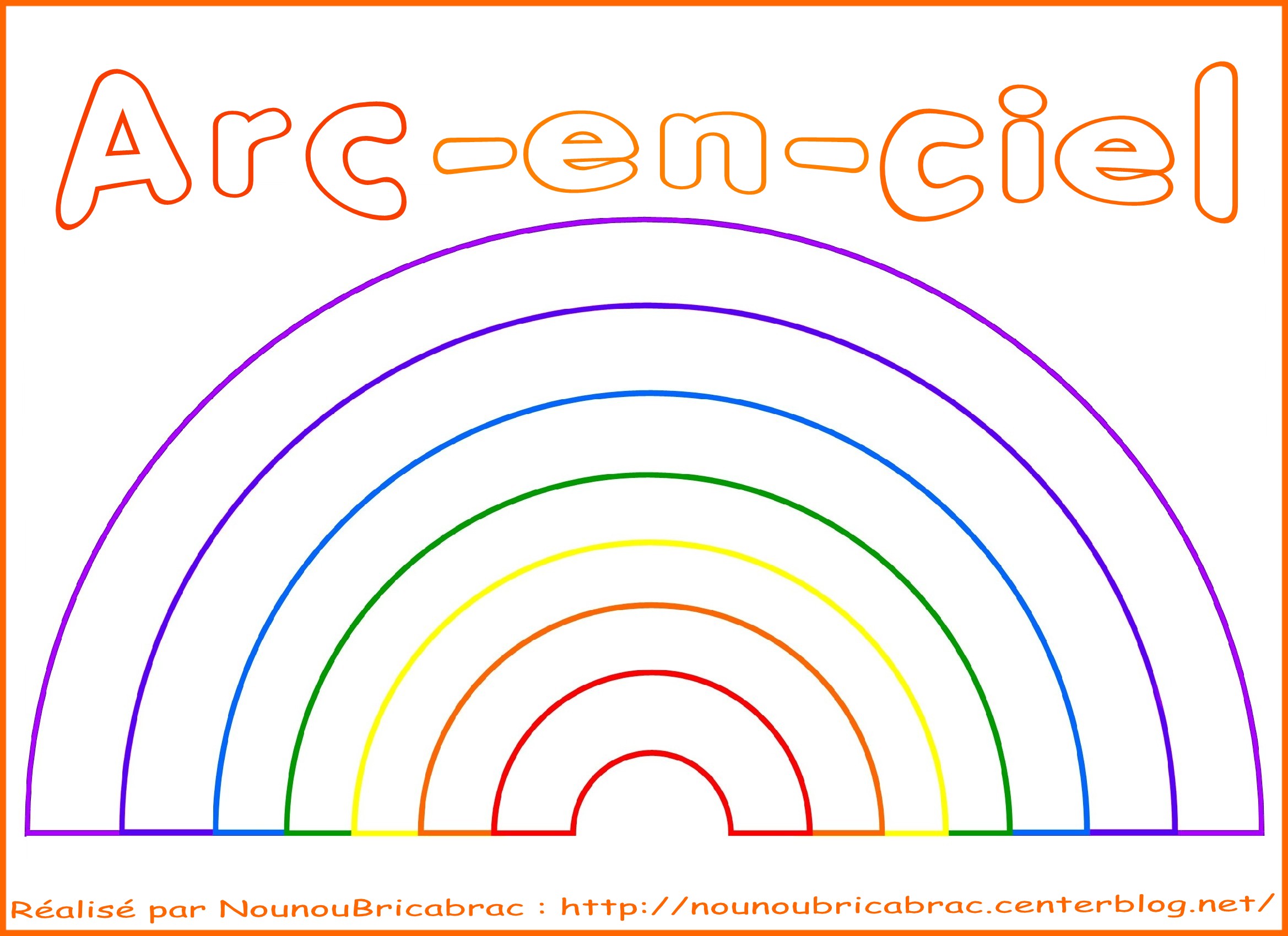 coloriage à dessiner un arc en ciel