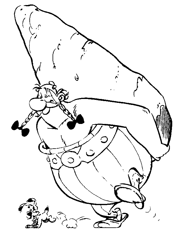 coloriage à dessiner astérix et le domaine des dieux