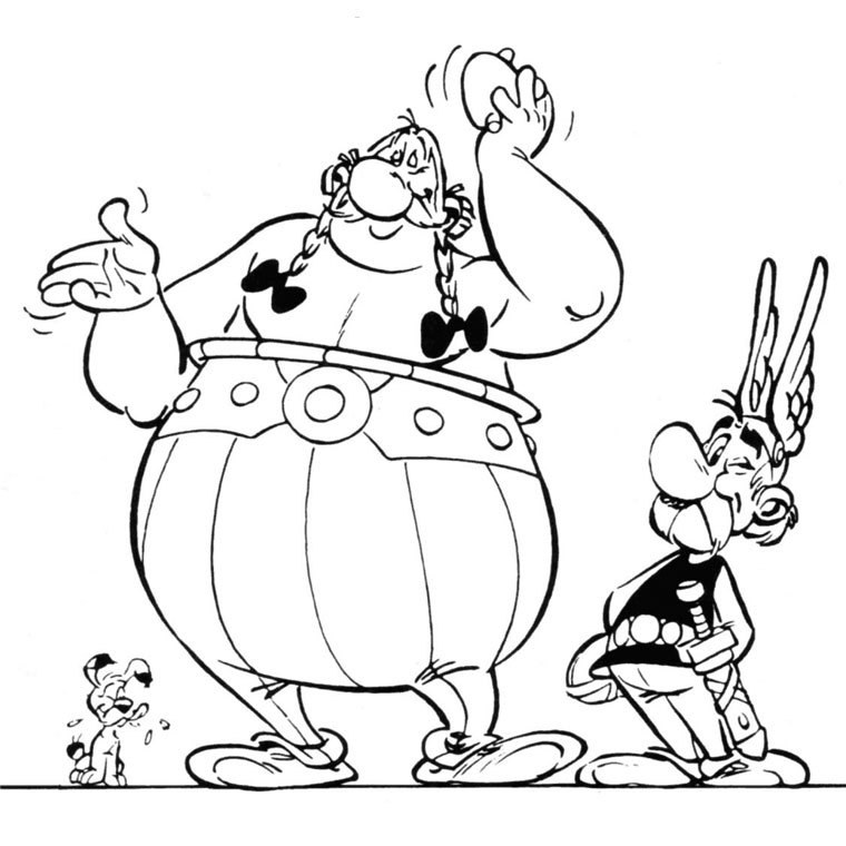 coloriage asterix et obelix aux jeux olympiques