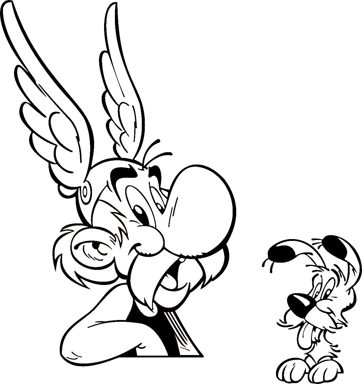 coloriage à dessiner d'asterix et obelix en ligne