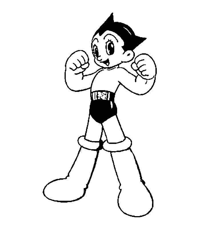 dessin de astro boy a imprimer