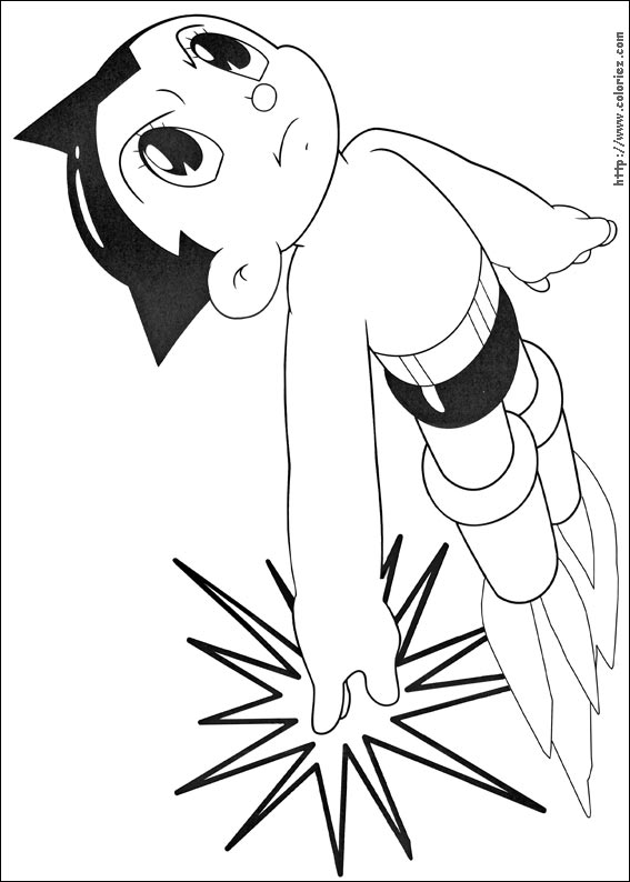 dessin à colorier de astro boy a imprimer