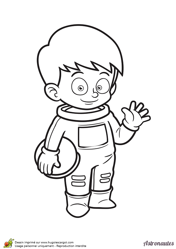 coloriage à dessiner mickey astronaute