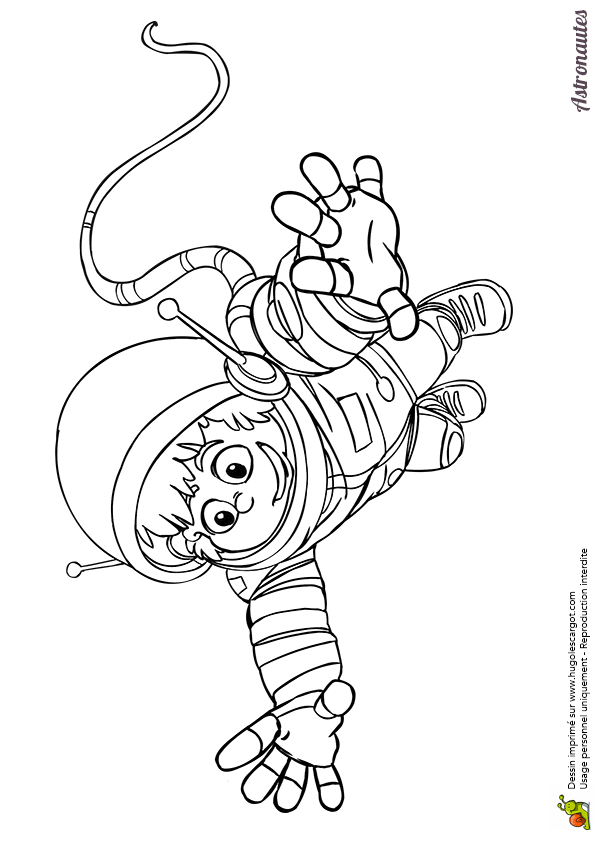 coloriage a imprimer astronaute