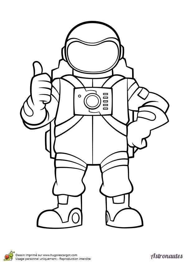 coloriage à dessiner a imprimer astronaute