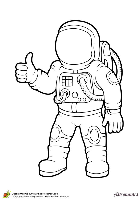 dessin à colorier astronaute à imprimer