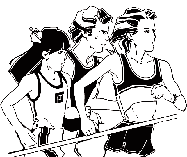 dessin à colorier d'athlétisme