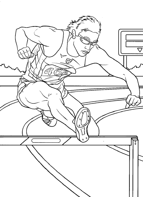 coloriage à dessiner athlétisme gratuit