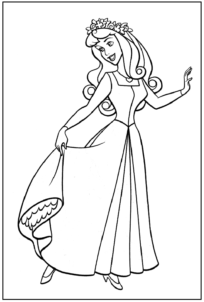 dessin � colorier princesse aurore en ligne gratuit
