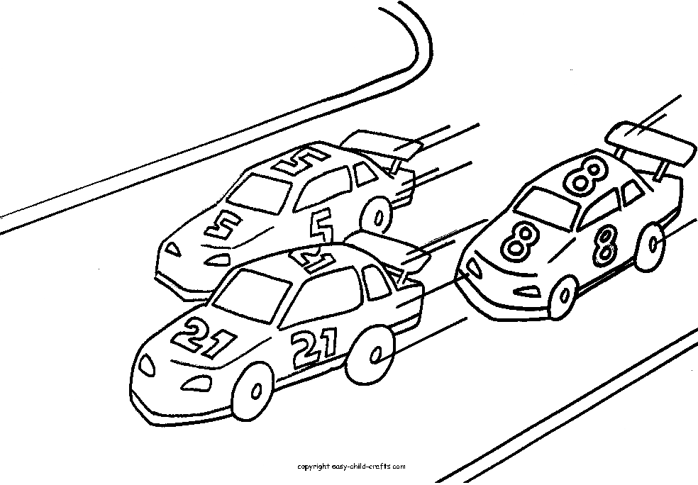 coloriage à dessiner à imprimer auto de course
