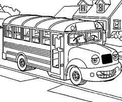 dessin à colorier a imprimer autobus scolaire