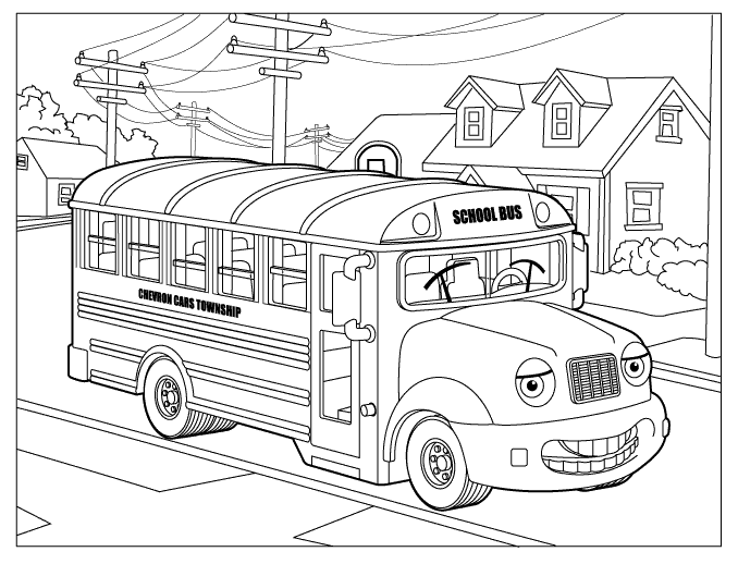 dessin à colorier bus vw