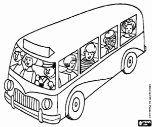 dessin à colorier d'un autobus