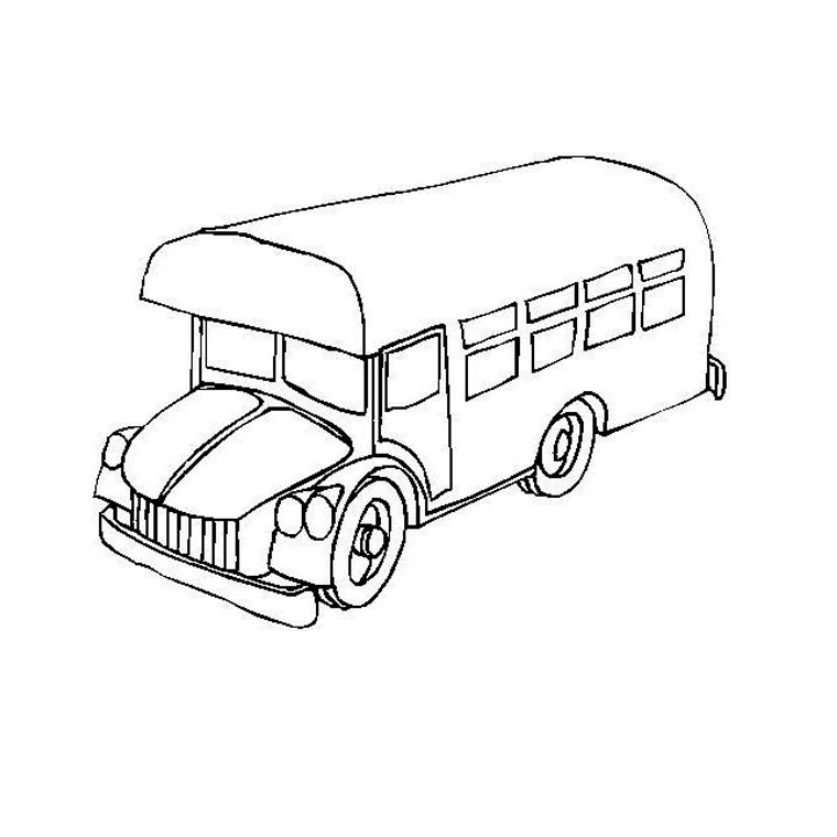 Coloriage Autobus à colorier - Dessin à imprimer dessin à colorier bus avec chauffeur