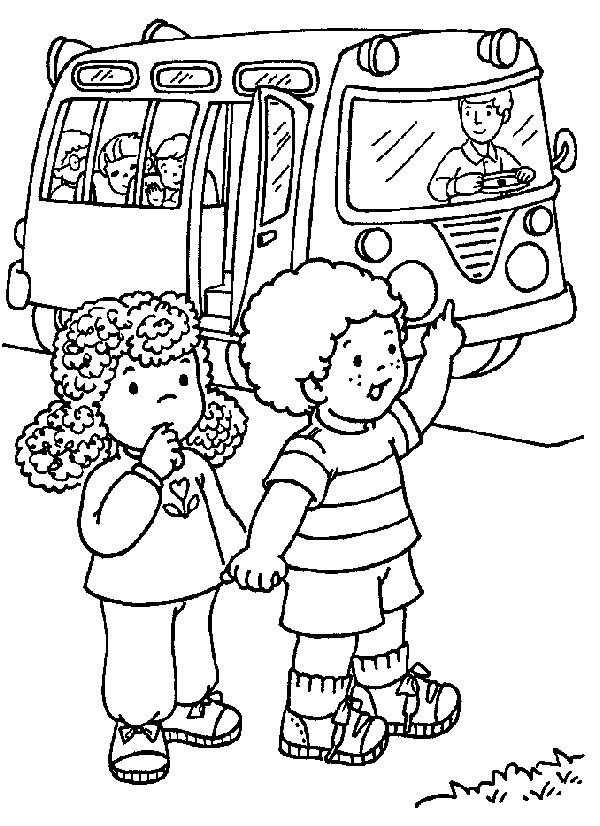 dessin à colorier bus londonien