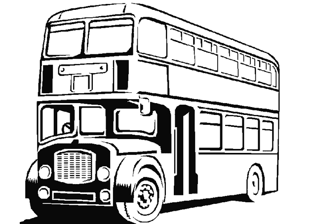 coloriage � dessiner bus londonien