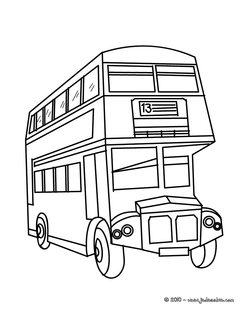 coloriage à dessiner bus tec