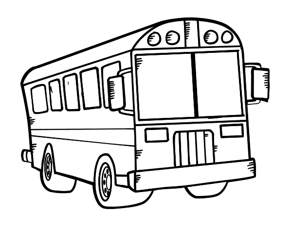 coloriage bus anglais