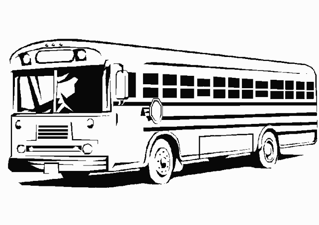 coloriage à dessiner autobus scolaire