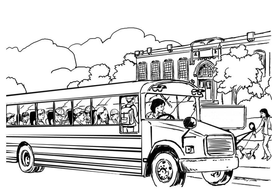 Coloriage Autocar à colorier - Dessin à imprimer coloriage autobus scolaire