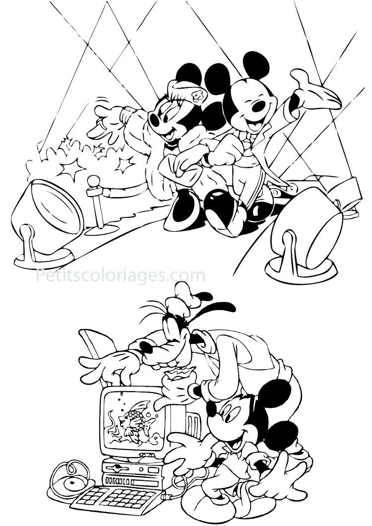 Nouveau Coloriage Mickey A Imprimer format A4  Des Milliers de