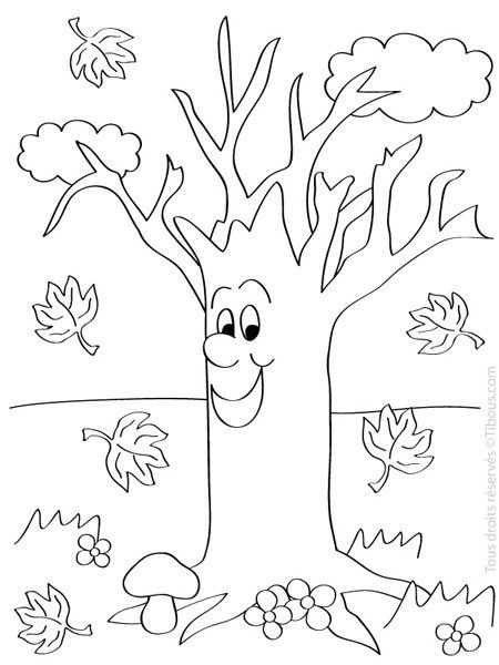 Coloriages de rentrée scolaire et d'automne Tête à modeler - coloriage automne maternelle