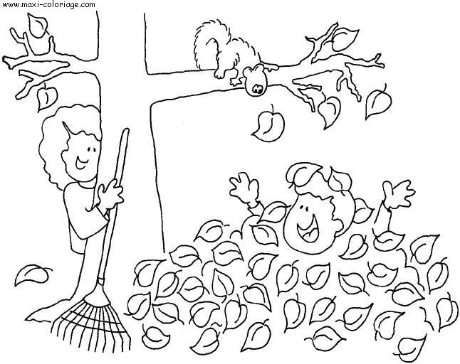 coloriage à dessiner magique automne grande section